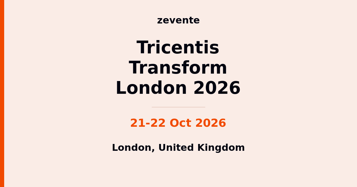 Tricentis Transform London 2026 | 21-22 Oct 2026 | London | Zevente